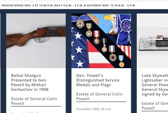 400 принадлежности на Колин Пауъл се продават на търг