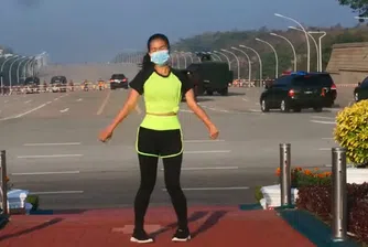 Как се играе аеробика по време на държавен преврат (видео)