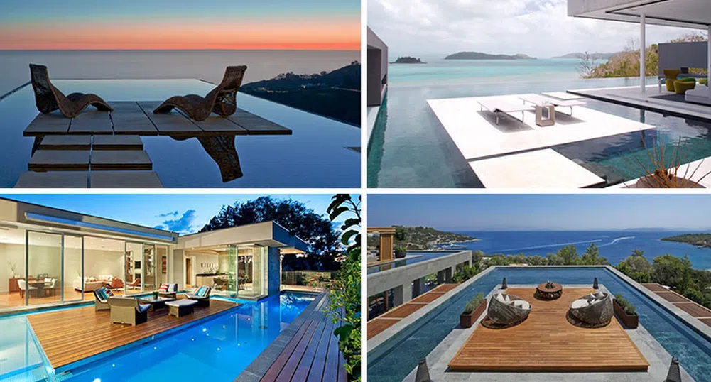 6 басейна с островна платформа