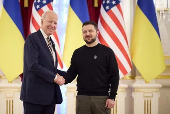Байдън обяви нова военна помощ за Украйна при посещението си в Киев