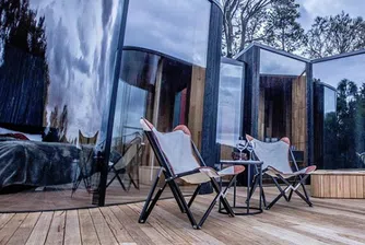 Стъклено горско убежище, което ще ви остави без думи