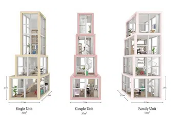 Кула в кулата: небостъргач предлага вертикални апартаменти