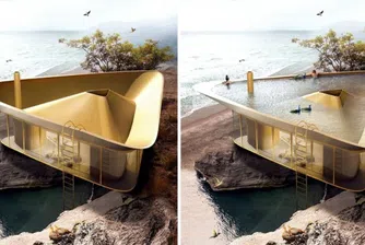 Две в едно: Покривът на тази къща се превръща в басейн