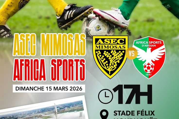 Coupe nationale de Côte d’Ivoire : le mythique choc ASEC-Africa Sports électrise les 16es de finale