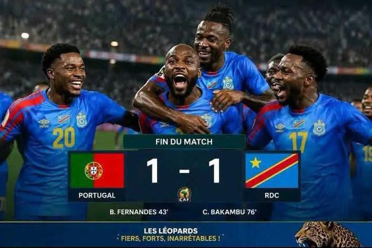 RDC–Portugal (1-1) : les Léopards tiennent tête au Portugal pour leur premier match du Mondial 2026