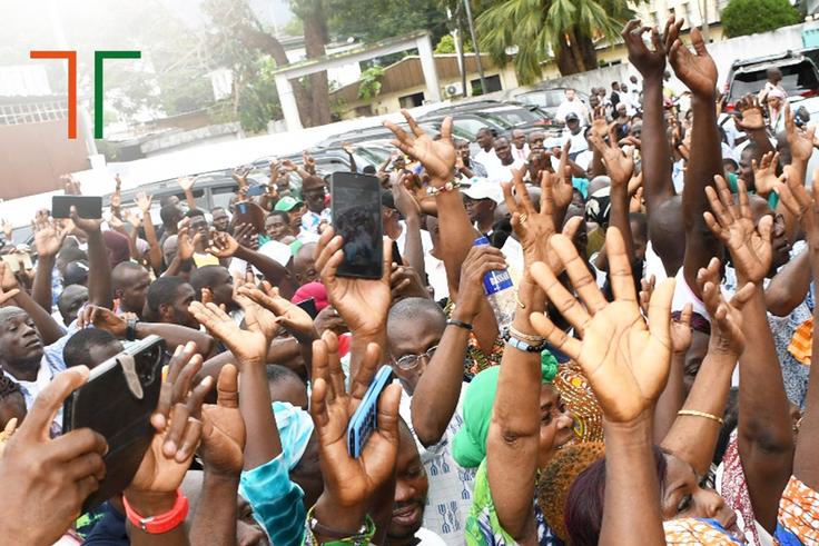 Les partisans du PDCI ont organisé une manifestation pour soutenir Thiam après sa radiation