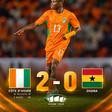 Côte d’Ivoire-Ghana : Yalcouyé marque pour sa première sélection, les Éléphants s’imposent 2-0