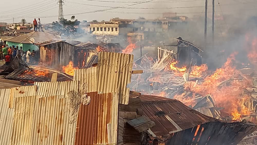 Fire destroys parts of Suame garages in Ashanti Region, leaving traders at losses