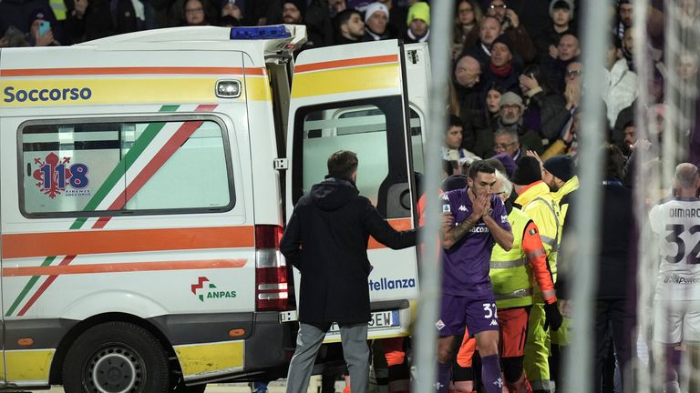 Serie A: Fiorentina v Inter Milan match postponed as Bove collapses on pitch, other players in tears