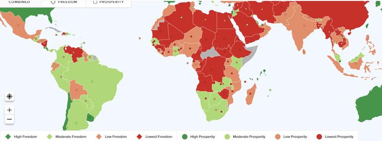 Ghana becomes 4th best African country for freedom, beating South Africa, Senegal and others