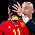 Former Spain football boss in court over infamous kissing of female footballer