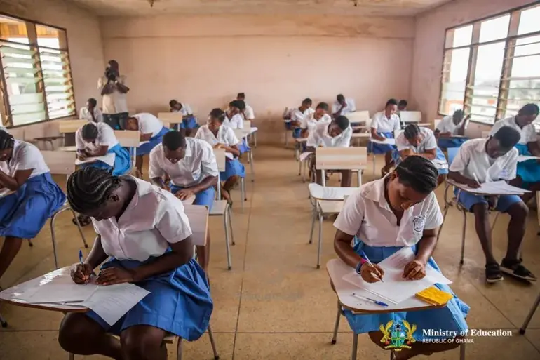 SHS students writing an examination