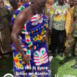 Video shows Asantehene scoring penalty in kente and kyawkyaw, fans hail his footwork