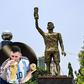 70-foot 'world's tallest footballer statue' of Lionel Messi pulled down (video)