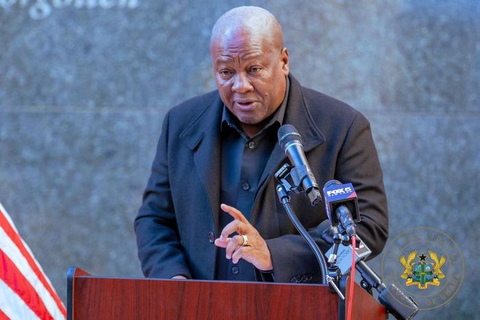 Ghana's President John Dramani Mahama speaking during voting on the landmark United Nations General Assembly resolution recognising the trans-Atlantic enslavement of Africans as the gravest crime against humanity