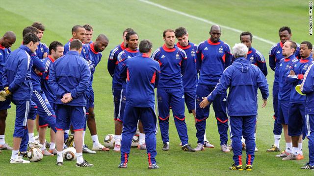 France Players Go on Strike during the 2010 FIFA World Cup | photo via CNN