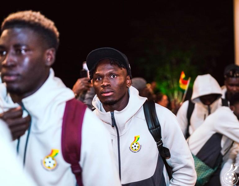 Black Stars arrive in the USA | Photo via GFA