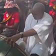 Mahama showcases drumming skills as he joins Rastafarian community in Jamaica (Video)