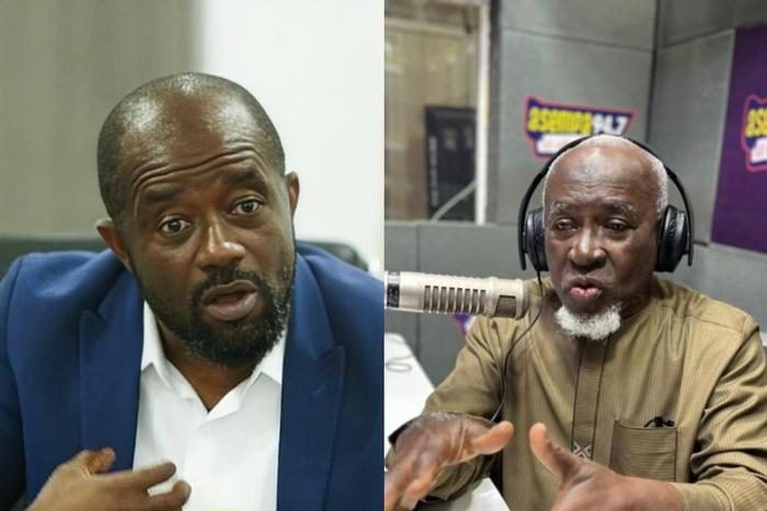 GFA President Kurt Okraku (left) and King Faisal FC owner Alhaji Karim Grusah (right)