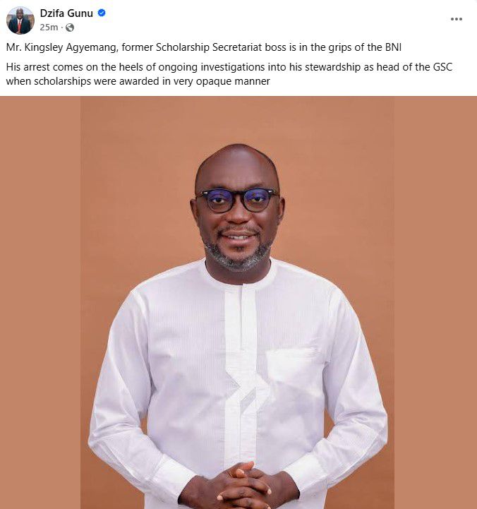 The development was confirmed in a Facebook post on Tuesday, May 5, 2026, by the Chief Executive Officer of Ghana Digital Centres Limited, Dzifa Gunu.