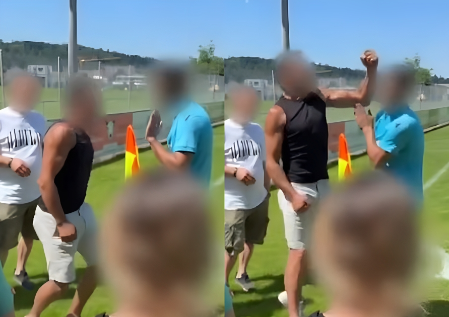 Junior football match turns ugly as angry dad knocks out referee in viral clip [Video]