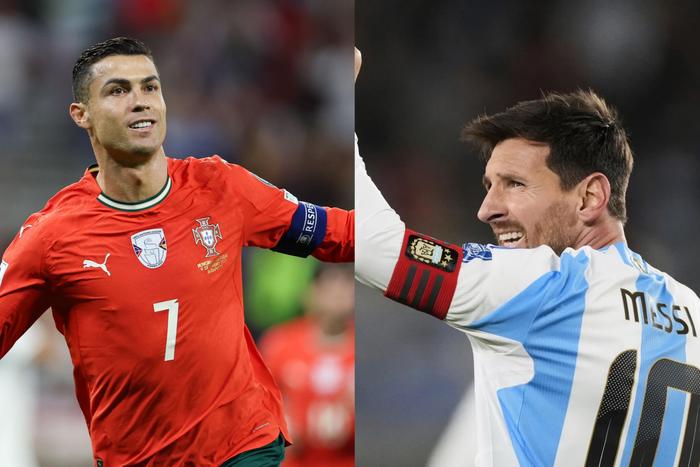 Robaldo (left) and Messi (right)
