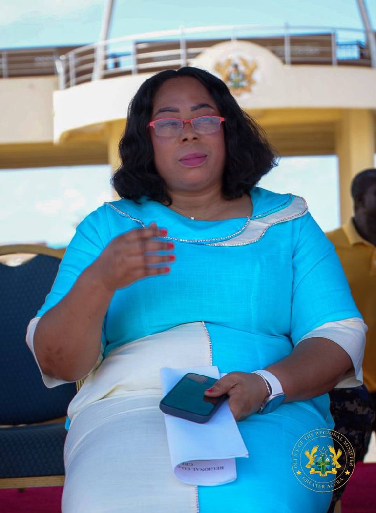 The Greater Accra Regional Minister, Linda Akweley Ocloo,