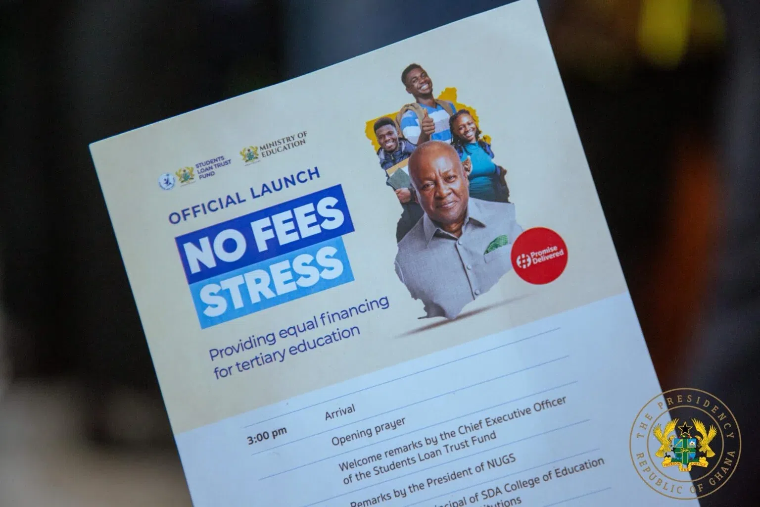 Mahama pays fees for 15,000 tertiary students under \'No Fees, No Stress\' policy