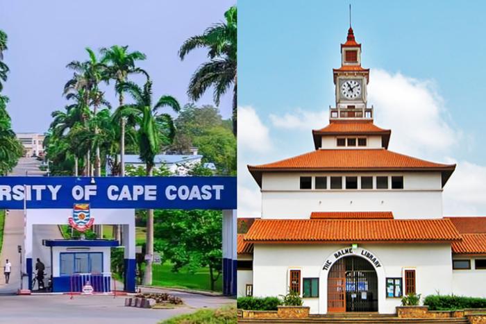University of Cape Coast (left) and University of Ghana (right)