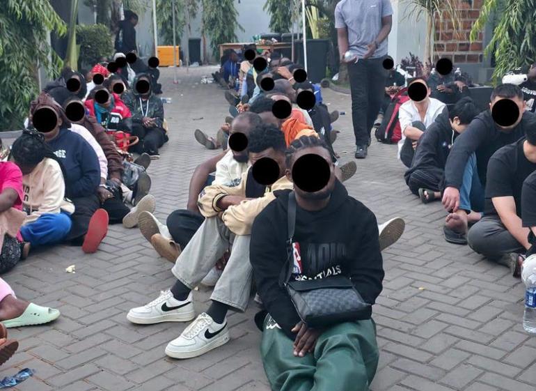 Arrest of six Ghanaians in Lusaka during a joint operation by the Zambia Police Service, the Drug Enforcement Commission and the Department of Immigration