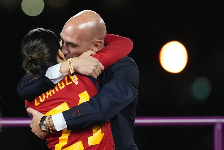 Female footballer was angry, cried in team bus after infamous World Cup kiss - Court hears