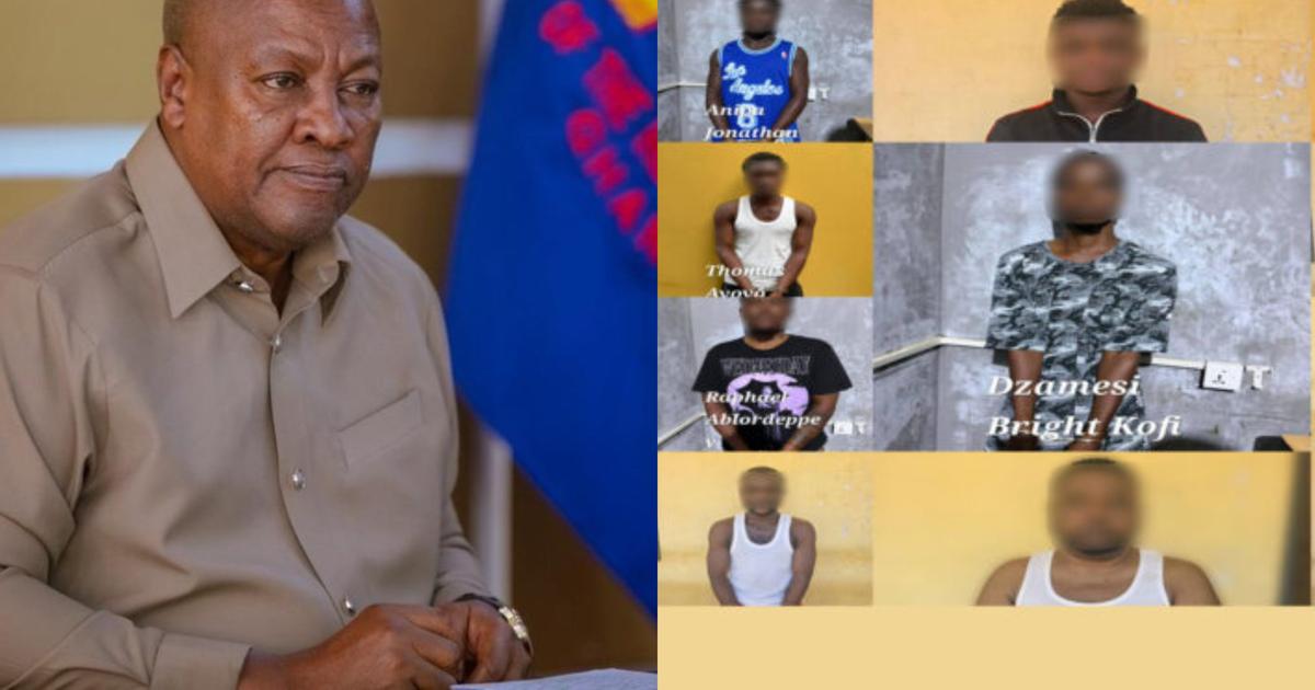 11 persons arrested for impersonating President Mahama with AI-generated videos (full list)