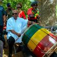 Mahama showcases drumming skills as he joins Rastafarian community in Jamaica (Video)