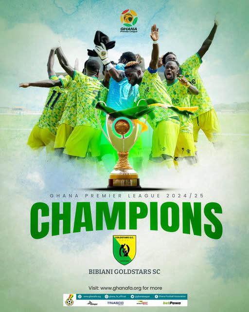 Gold Stars FC secure 2024 Ghana Premier League title, qualify for CAF Champions League