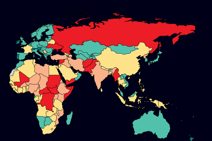Ghana drops 15 places in the latest global peace ranking: See 10 most peaceful countries in the world