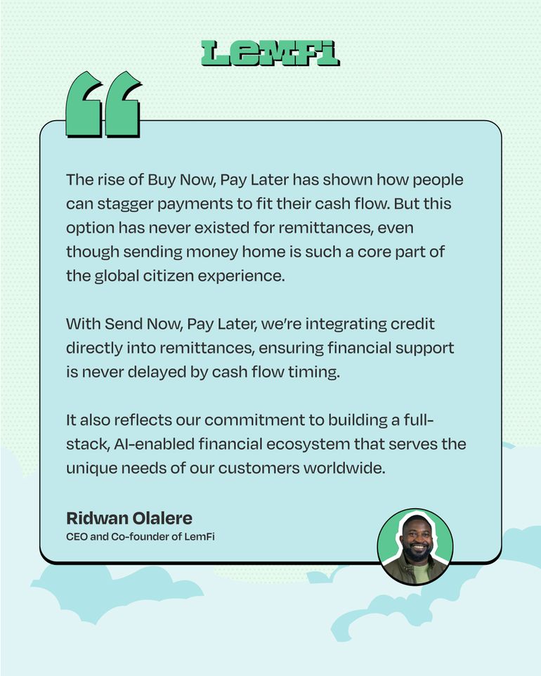 LemFi Launches AI-powered “Send Now, Pay Later” Service, Combining Credit and Remittances for UK Immigrants