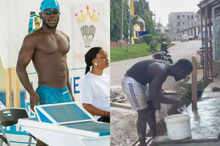 Ghanaian Swimmer opens up on heartbreaking Olympic dream, now works as a labourer