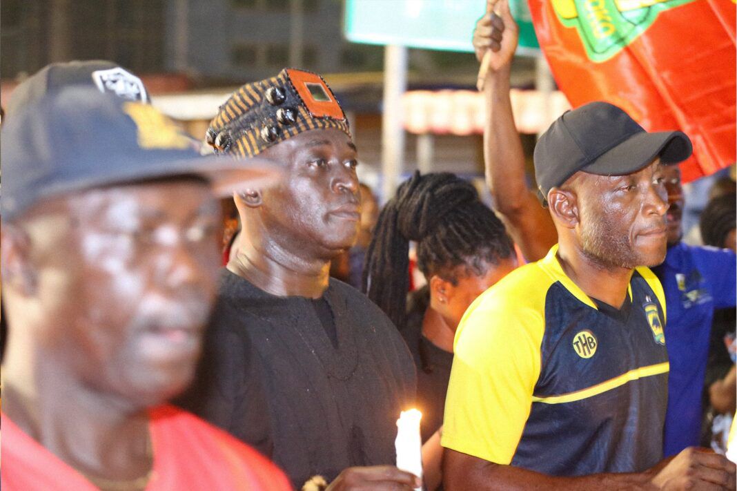 Emotional shots as Asante Kotoko hold solemn vigil for late fan