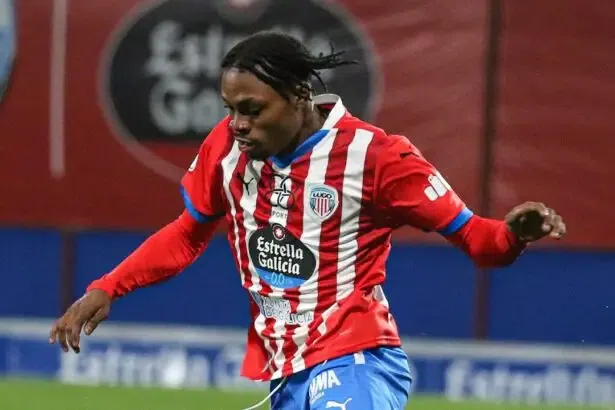 Jerry Afriyie hit brace for CD Lugo in a 'tearful' defeat in his first league start