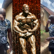 Ghanaian bodybuilding champion breaks down as he revisits his childhood home (Video)