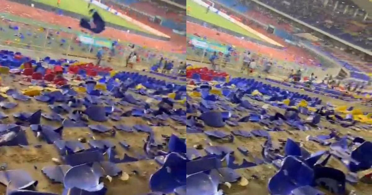 Chaos erupt as DR Congo fans destroy stadium after defeat to Senegal ...