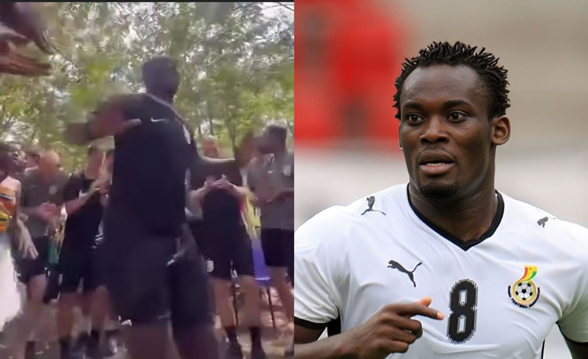 Video: Michael Essien performs ‘Agbadza’ dance during Nordsjaelland\'s Ghana visit