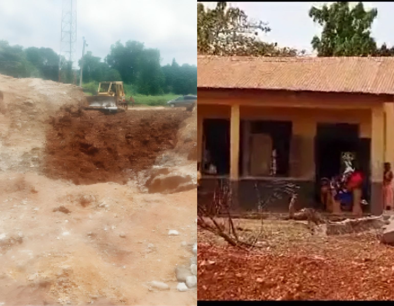 Galamsey hits ER: Illegal miners dig for gold on Junior High School land