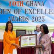Veep Jane Naana Opoku-Agyemang honours Dr Bernice Makafui Brempong at the Ghana Women of ExcellenceAwards