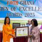 Veep Jane Naana Opoku-Agyemang honours Dr Bernice Makafui Brempong at the Ghana Women of ExcellenceAwards