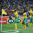 South Africa's Siphiwe Tshabalala (No. 8) celebrates with teammates after scoring against Mexico in the opening fixture of the 2010 World Cup in Johannesburg, South Africa. Clive Mason/Getty Images