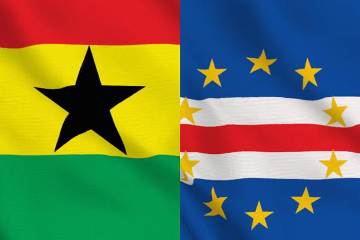 Ghana flah=g (left), Flag of Cape Verde (right)