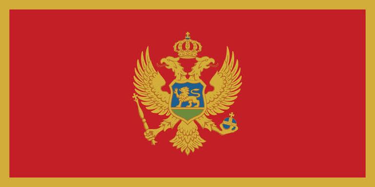 Montenegro flag via Wikipedia