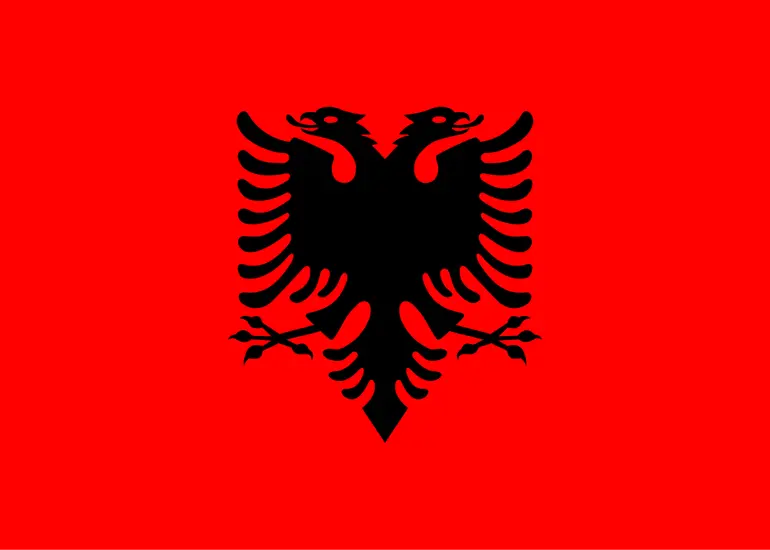 Albania flag | Photo via wikimedia