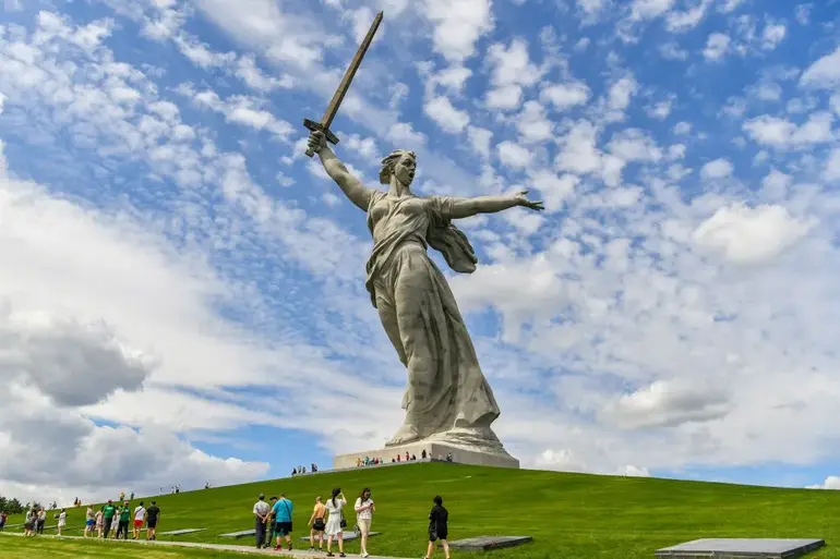 The Motherland Calls! in Volgograd, Russia. Photo: Cao Yang / Xinhua via Getty Images.
